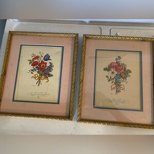 Floral Art Prints in Gold Frames